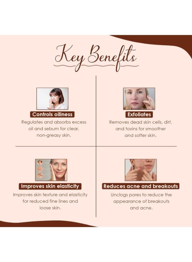 Mi Nature 100% Pure Moroccan Red Clay 227g(8oz) Pack of 2 |Cleansing Face Mask| Hair & Body Care Powder |Traditional Rhassoul Clay |Deep Pore Cleansing Mask for All Skin Types - Image 2