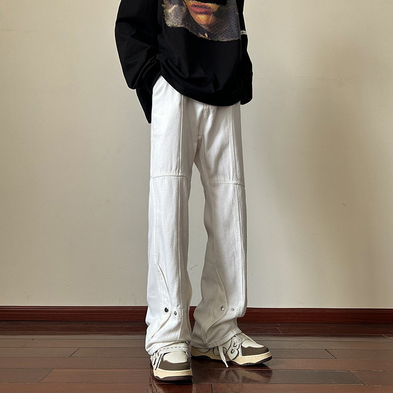 Unisex Classic Denim Jeans Loose Fit Daily Outdoor Wear - Image 2