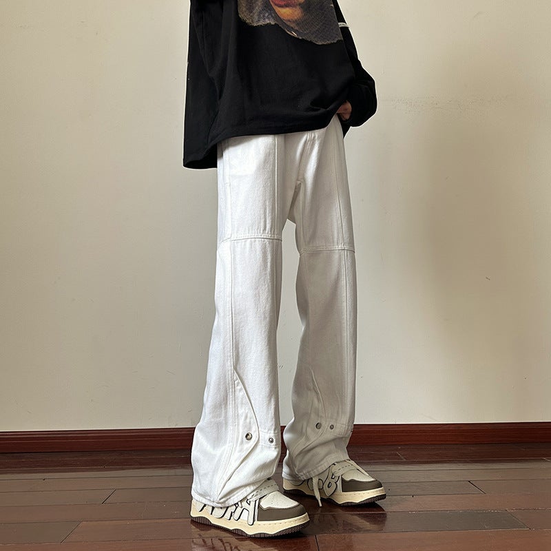 Unisex Classic Denim Jeans Loose Fit Daily Outdoor Wear - Image 3
