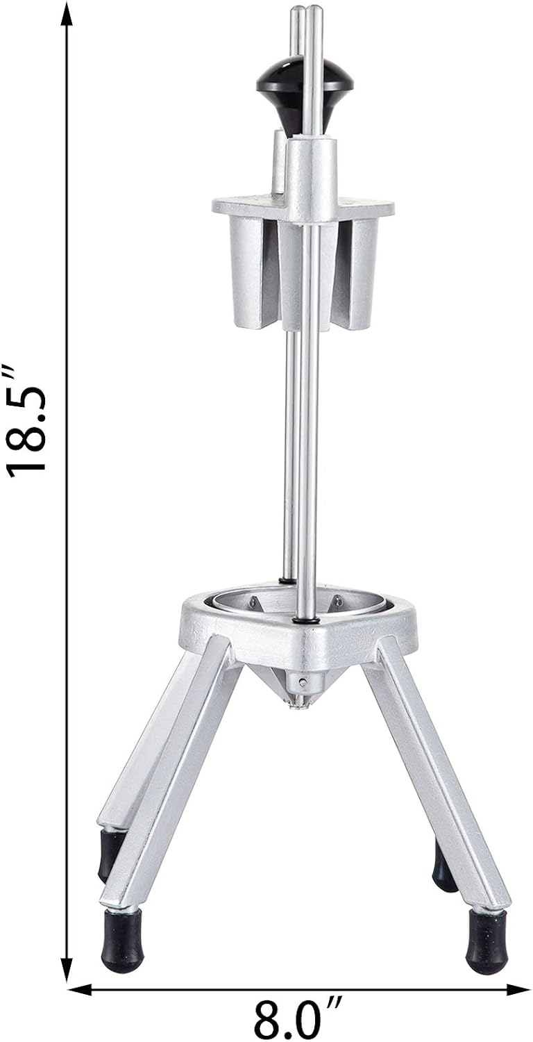 VEVOR 6-Section Commercial Easy Wedger Stainless Steel Blade Fruit Lime Slicer, Lemon Cutter for Home Bar Restaurant - Image 2