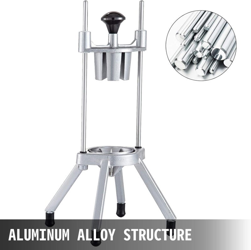 VEVOR 6-Section Commercial Easy Wedger Stainless Steel Blade Fruit Lime Slicer, Lemon Cutter for Home Bar Restaurant - Image 3