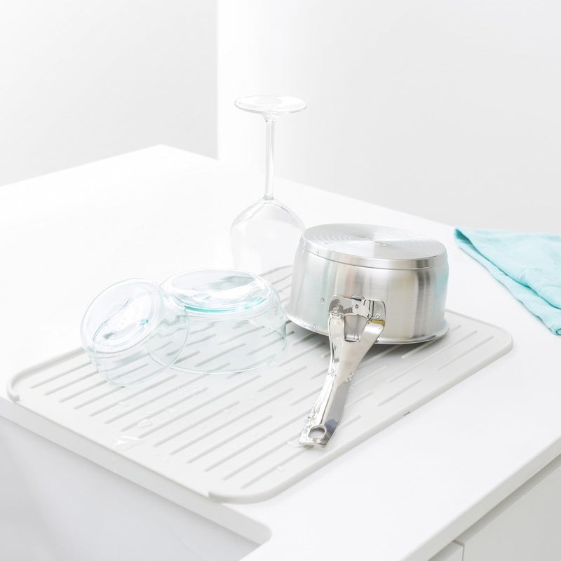 brabantia حصيرة تجفيف الأطباق من برابانتيا، رمادي فاتح، 43.8 × 32.5 × 0.9 سم - Image 5