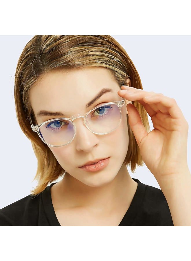 FEIYOLD Blue Light Blocking Glasses Women/Men,Retro Round Anti Eyestrain Computer Gaming Glasses(2Pack) - Image 2