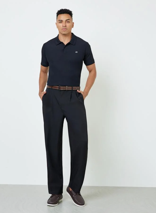 ستايلي Men Regular Fit Polo with Rib Collar