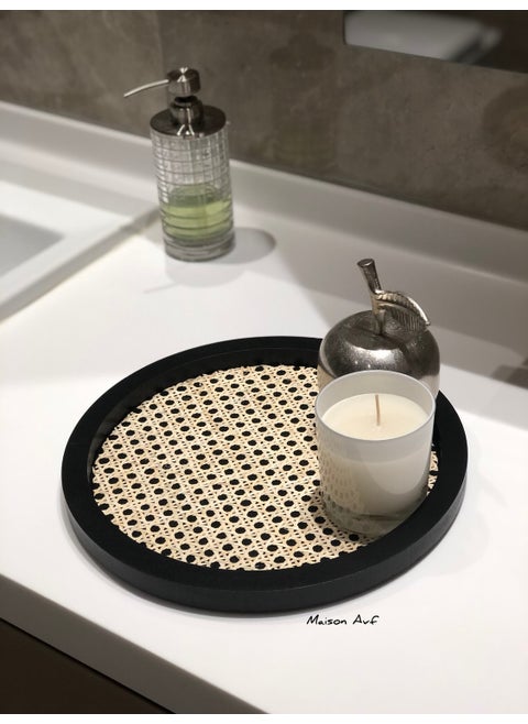Rattan Hazeran Round Tray MA013