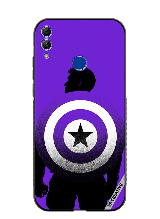 VR CREATIVE Protective Case Cover For Honor 10 Lite Purple Captain America Design Multicolour