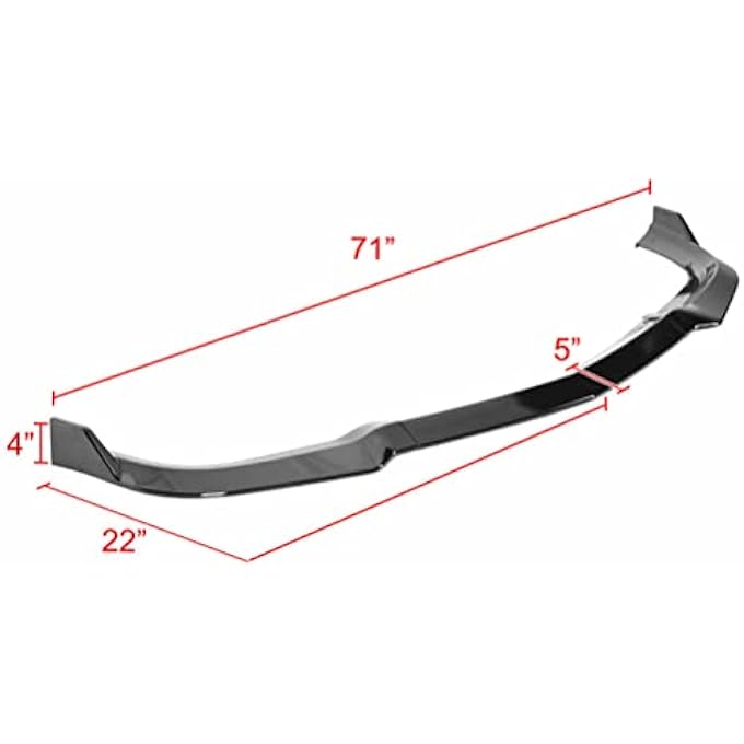 ZSPART Front Lip Body Kit PP Fits for 2011-2014 for Dodge Charger Front Bumper Lip Chin Splitter Spoiler Glossy Black Air Dam - Image 3
