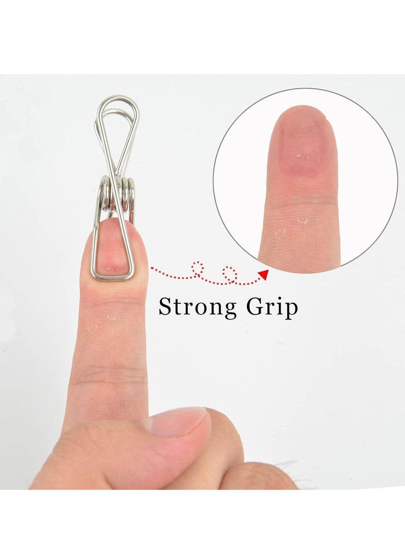 SYOSI Stainless Steel Laundry Drying Rack Windproof Clothes Hangers with 20 Clips for Drying Socks, Towels, Diapers, Bras, Baby Clothes, Underwear, Scarfs, Hats, Gloves - Image 5