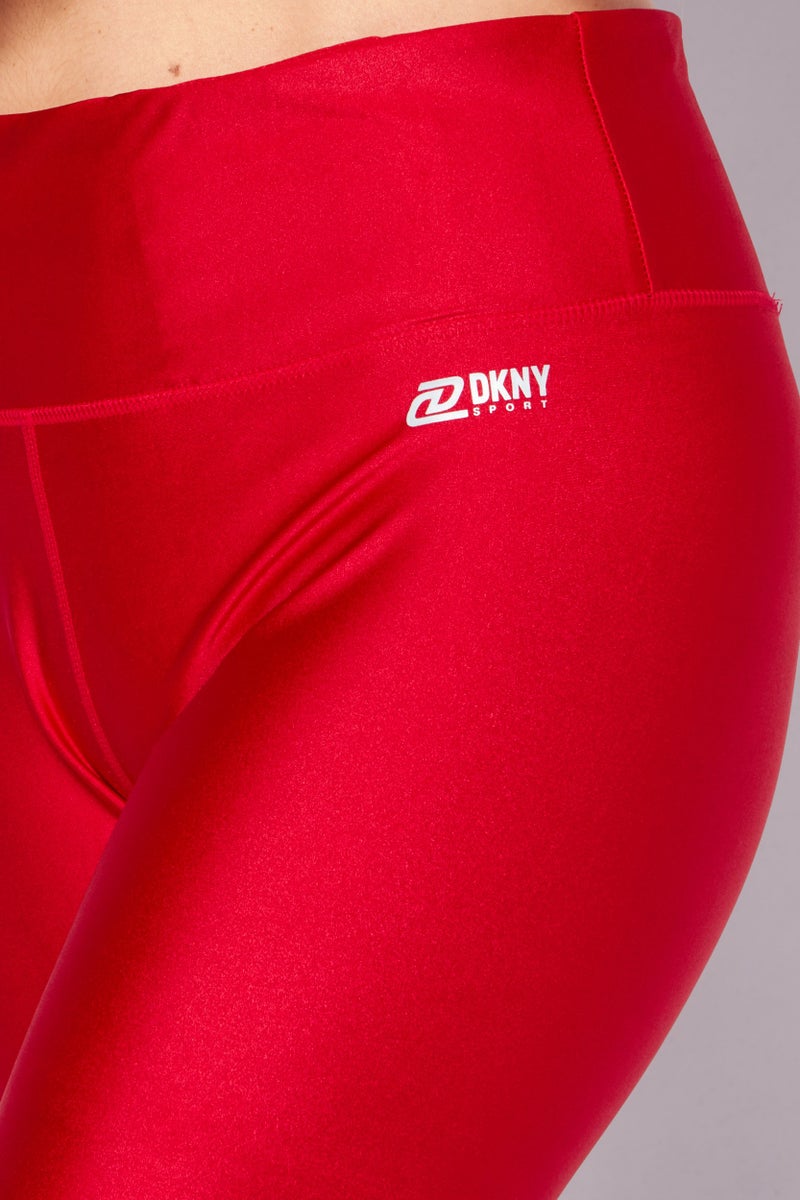 DKNY Sport Women Sportswear Fit Training Tight, Red - Image 3