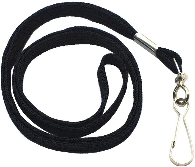 WeKonnect; Tubeless Flat ID Card Badge Lanyard with ID Card Zip-Lock Pouch | 36" with Swivel J-Hook | Used for Name Tags and Badge Holders for Office, Events & Exhibitions (Black - Pack of 10) - Image 3
