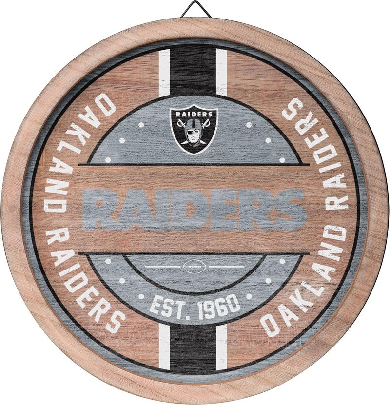 FOCO NFL Team Logo Wooden Barrel Sign - Image 1