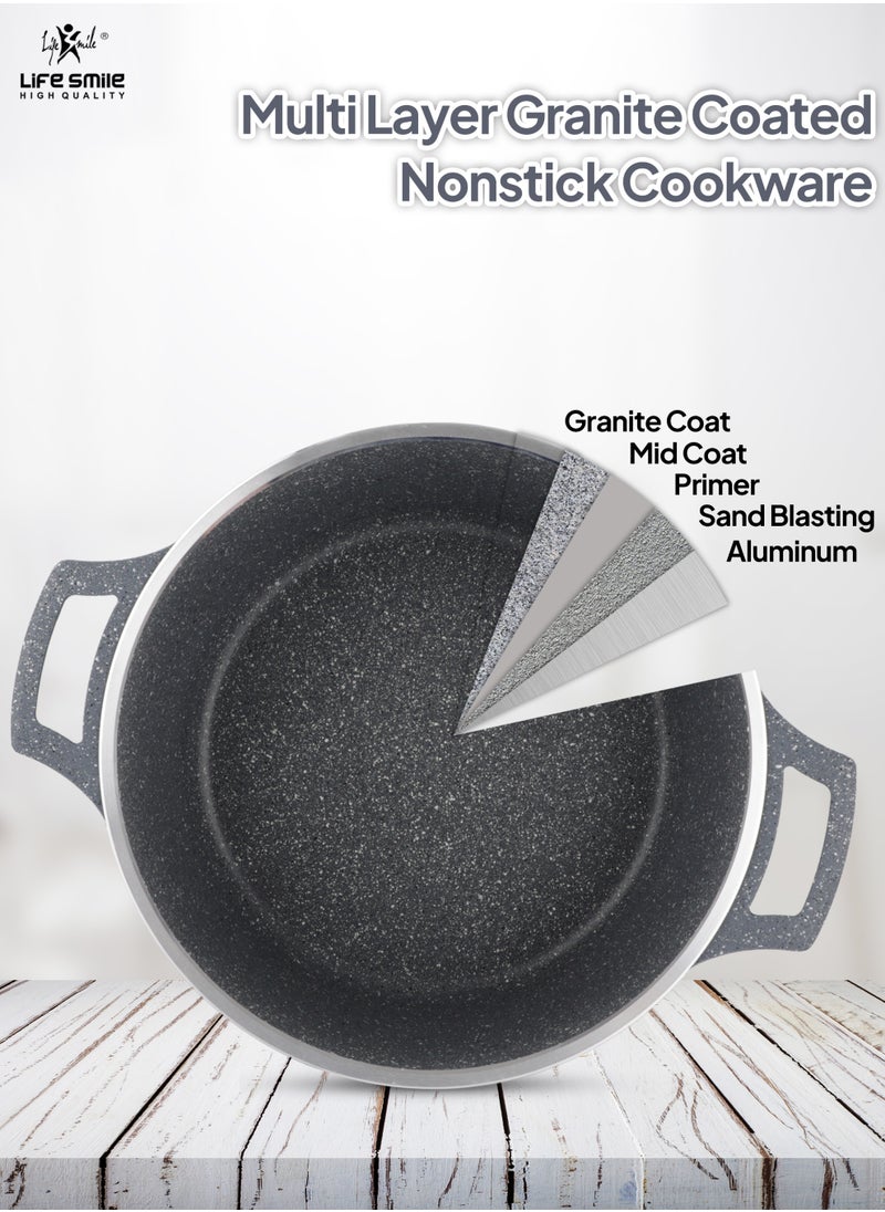 Life Smile - 29-Piece Granite Cookware Set Kitchen Pots and Pans Set Includes Stock Pots, Frying Pans, Double Grill Pan and Tools - Non Stick Cookware Sets Healthy 100% PFOA & PFAS Free - Image 1