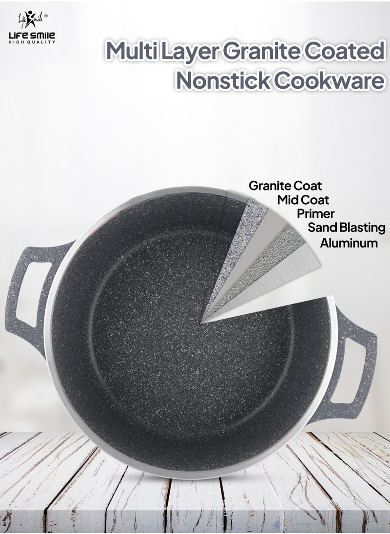 Life Smile 29-Piece Granite Cookware Set Kitchen Pots and Pans Set Includes Stock Pots, Frying Pans, Double Grill Pan and Tools - Non Stick Cookware Sets Healthy 100% PFOA & PFAS Free  - Image 2