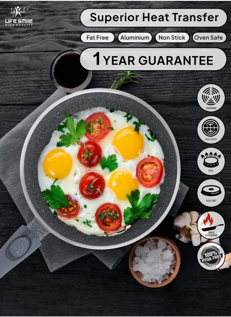 Life Smile 29-Piece Granite Cookware Set Kitchen Pots and Pans Set Includes Stock Pots, Frying Pans, Double Grill Pan and Tools - Non Stick Cookware Sets Healthy 100% PFOA & PFAS Free  - Image 5