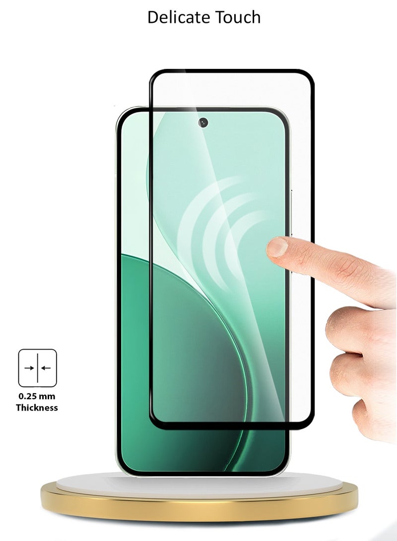 Wtech Oppo Reno14 Pro 5G 2025 Premium E2E Series Full Glue Full Cover Tempered Glass Screen Protector (MSGECN) - Clear/Black - Image 3
