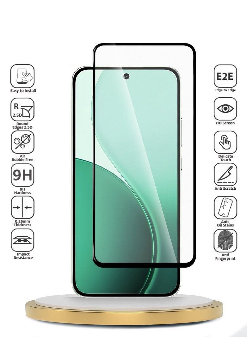 Wtech Oppo Reno14 Pro 5G 2025 Premium E2E Series Full Glue Full Cover Tempered Glass Screen Protector (MSGECN) - Clear/Black - Image 2