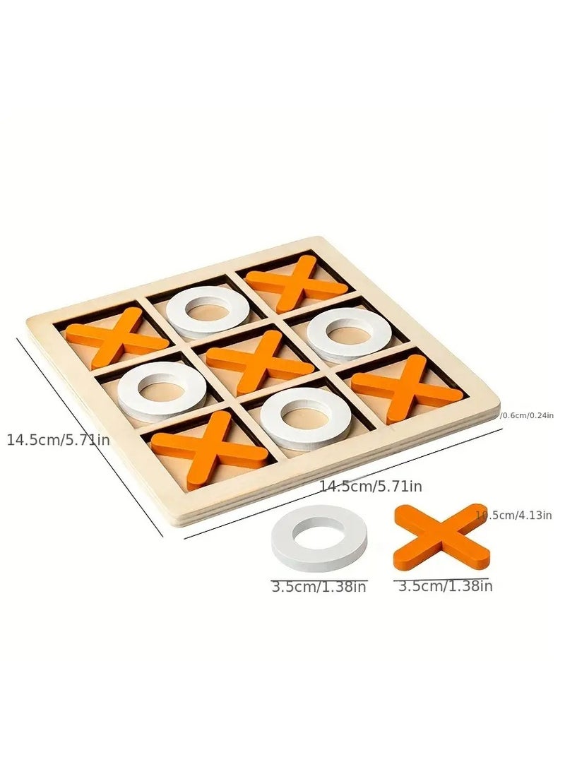 Board Game Toy Leisure Parent-Child Interaction Game Noughts And Crosses Game Wooden Board Puzzle Game Educational Toy, Wooden XO Well Shaped Chess For Children's Puzzle, Nine Palace Grid Chess, Parent-child Interaction, Building Blocks, Leisure Battles, Development Game Toys Halloween Gift,Wooden Nine Palace Grid XO Well shaped Chessboard Children's Puzzle Toy Early Education Desktop Game