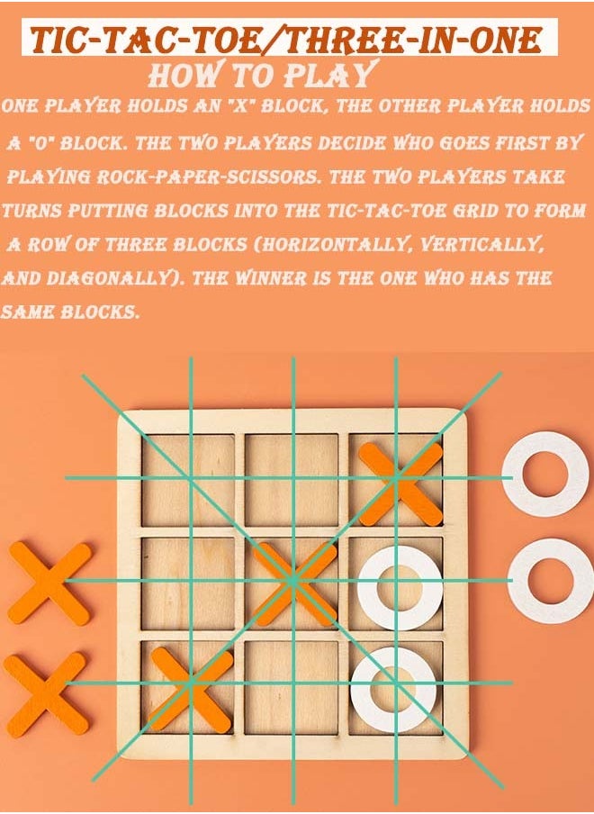 Board Game Toy Leisure Parent-Child Interaction Game Noughts And Crosses Game Wooden Board Puzzle Game Educational Toy, Wooden XO Well Shaped Chess For Children's Puzzle, Nine Palace Grid Chess, Parent-child Interaction, Building Blocks, Leisure Battles, Development Game Toys Halloween Gift,Wooden Nine Palace Grid XO Well shaped Chessboard Children's Puzzle Toy Early Education Desktop Game