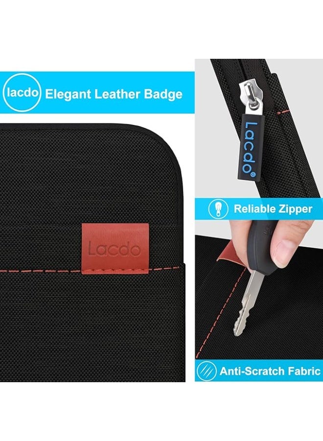 لاكدو جراب خارجي مضاد للصدمات للاقراص الصلبة سي دي في دي لمشغل الشعلة والكاتب بلو راي ابل USB سوبر درايف، فيرسيفتيك/اسوس/ديل/ال جي، حافظة تخزين واقية محمولة من النيوبرين، اسود - Image 4
