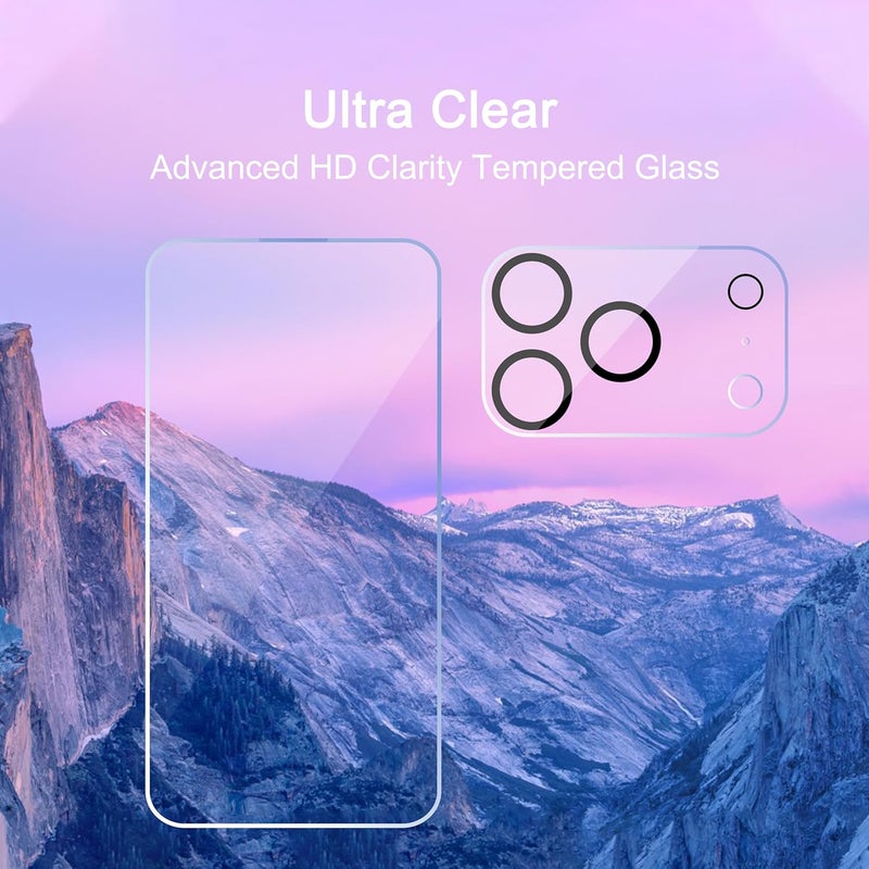 Ailun 3 Pack Screen Protector for iPhone 17 Pro [6.3 inch] + 3 Pack Camera Lens Protector with Installation Frame,Sensor Protection,Dynamic Island Compatible,Case Friendly Tempered Glass Film - Image 3