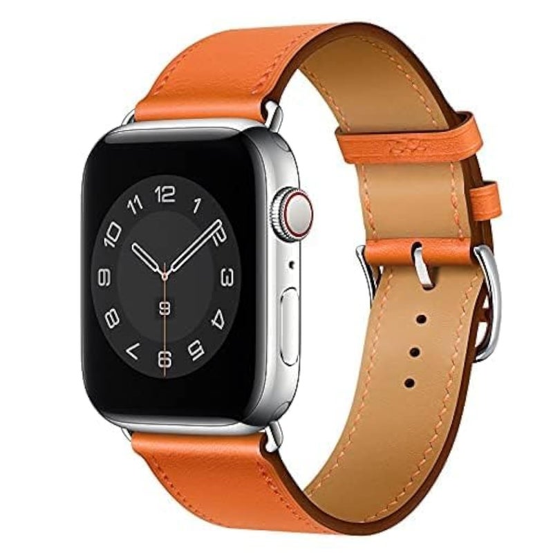 Dado Genuine Leather Strap Compatible with Apple Watch Series Ultra 2/Ultra/10–6/SE – Men & Women’s Replacement Band - Image 1
