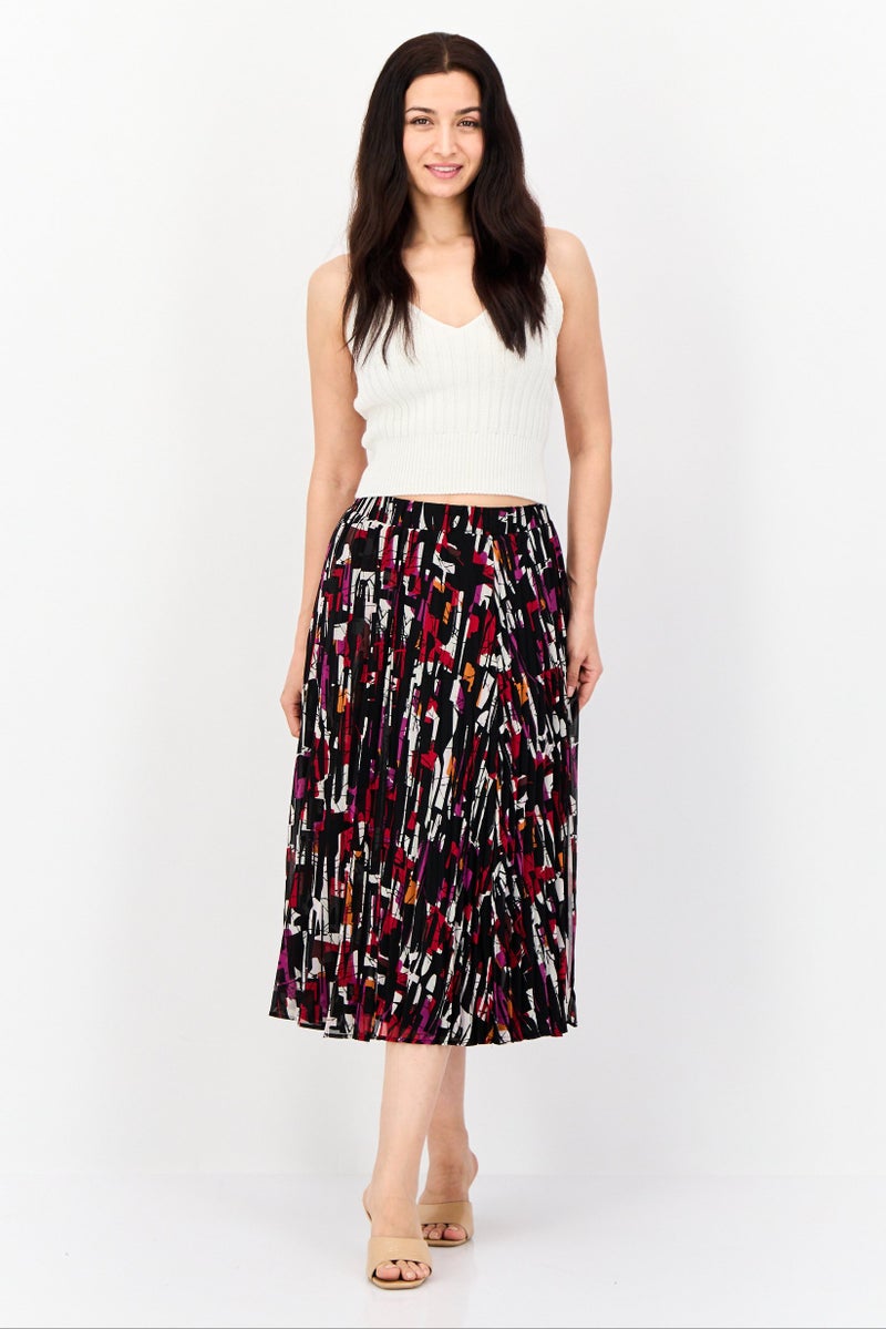 ESPRIT Women Abstract Print Midi Skirt, Multicolor - Image 3