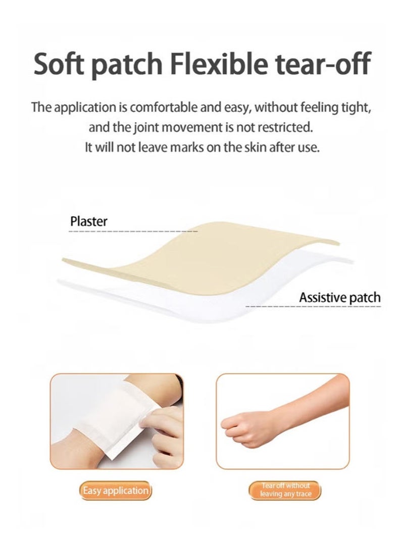 مجموعة تايجر بالم لتسكين الألم - عبوة من 4 ضمادات طبية (8 لصقات) ومرهم أبيض مسكن للألم - إحساس بارد لتسكين سريع للألم | مقاس كبير 10 سم × 14 سم | تسكين مُركز للعضلات والمفاصل والتصلب | راحة سهلة الاستخدام وطويلة الأمد - Image 4