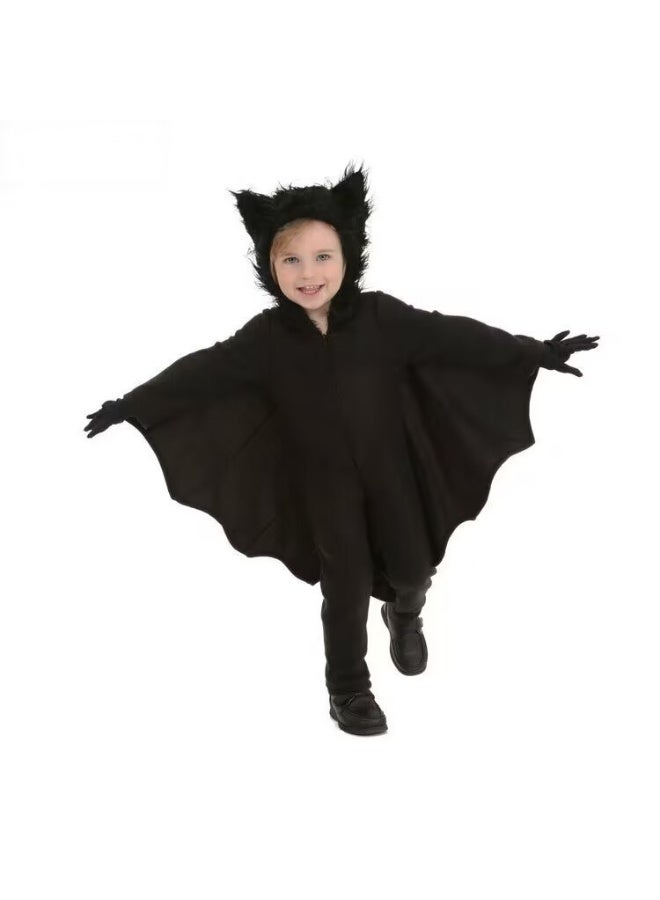 Halloween Children's Costume Cape Bat Cloak Witch Skeleton Children's Stage Performance Outfit - Image 2