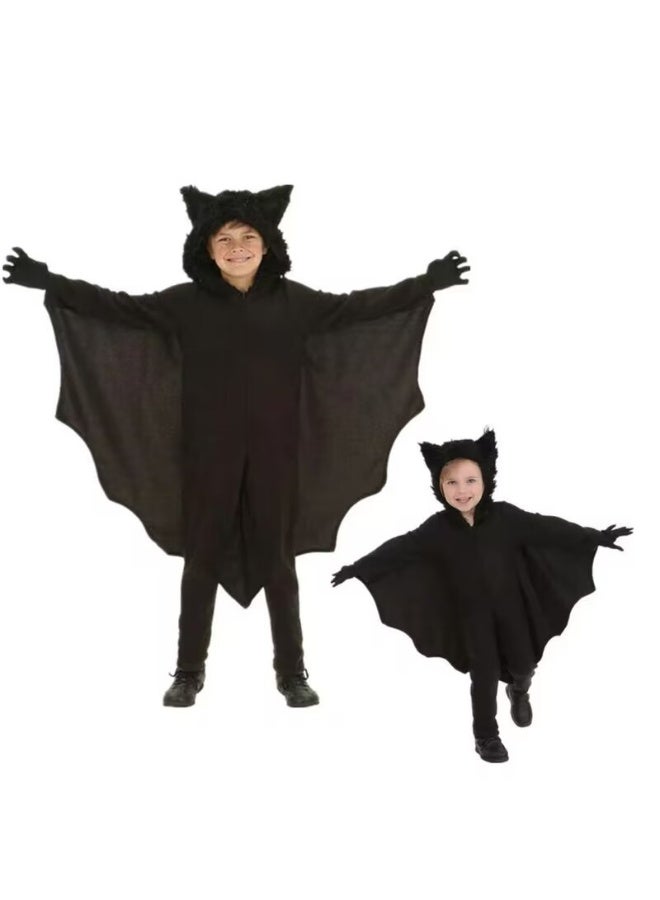 Halloween Children's Costume Cape Bat Cloak Witch Skeleton Children's Stage Performance Outfit - Image 1