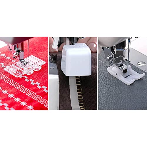 SINGER HeavyDuty Crafting Presser Feet Kit Includes Side Cutter Parallel Sewing NonStick Presser Feet Ideal for Trimming Hemming Decorative Stitching - Image 3