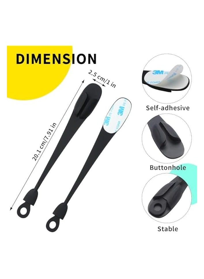 PROMASS 4 Pcs Cord Bundlers Cord Organizer for Appliances, Self Adhesive Kitchen Appliance Cord Wrapper, Sticky Silicone Cord Holder Cable Organizer for Data Cable, Air Fryer, Toaster (4 Pcs, Grey) - Image 4