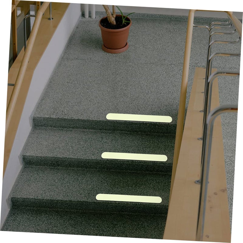 Uonlytech 24PCS Luminous Anti-Slip Tape for Stairs and Bathtubs Reflective Waterproof Non-Skid Strips Safety Decals for Indoor/Outdoor Use - Image 5