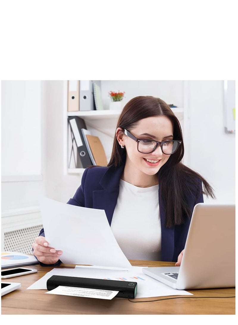 phomemo M08F A4 Portable Thermal Printer, Supports 8.26"x11.69" A4 Thermal Paper, Wireless Mobile Travel Printers for Car & Office, Bluetooth Printer Compatible with Android and iOS Phone & Laptop - Image 3