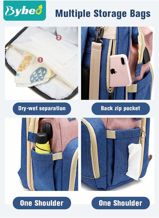 Bybeo - 2024 New Style Baby Diaper Bag Backpack, Multifunction Diapers Changing Station for Boys Girls Outdoor and Travel, Infant Shower Gifts, Large Capacity, 900d Oxford, USB Port - Image 1