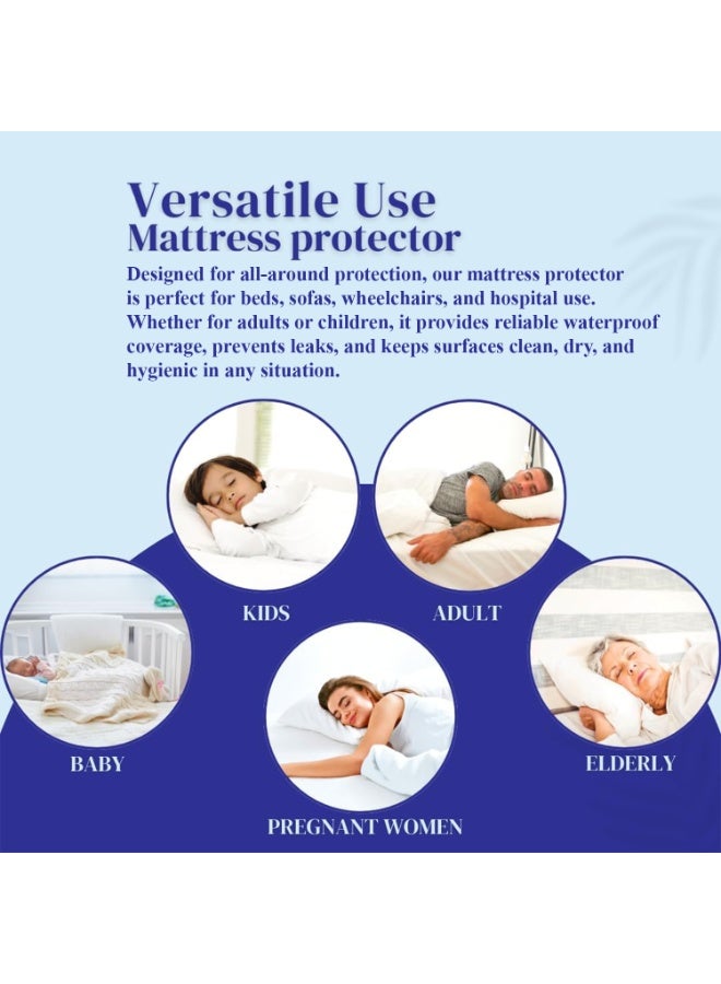 فاينز فوط سرير VAYNZ للاستخدام مرة واحدة لسلس البول، مقاس 60 سم × 90 سم، عبوة من 20 قطعة، ملاءة سرير فائقة الامتصاص ومقاومة للماء، ملاءة سرير للاستخدام مرة واحدة تجف فورًا، وسجادة تغيير حفاضات للاستخدام مرة واحدة وملاءات جافة للأطفال والرضع والبالغين - Image 5