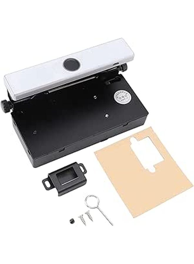 Fingerprint Cabinet Lock Smart Biometric Drawer Lock Black ABS Material Easy Installation - Image 1