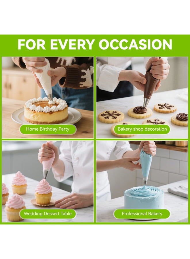 PJERASR 9PCS Large Piping Tips Set, Stainless Steel Cake Decorating Tips, Pastry Cake Decorating Tips Baking Tools for Baking Cupcakes, Cake Decorating - Image 5