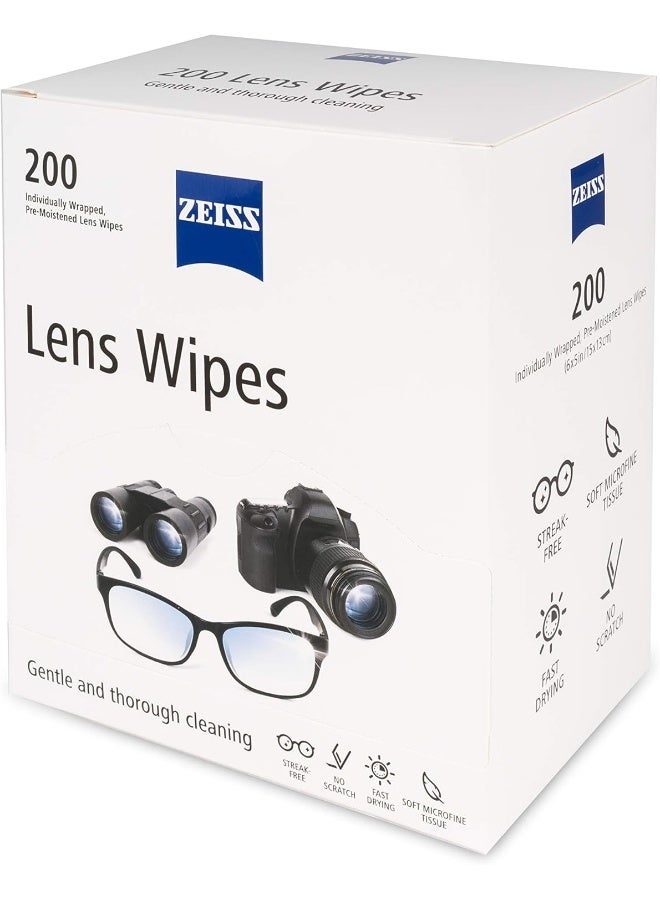 ZEISS Pre-Moistened Lens Cleaning Wipes - 200 Count - Image 3