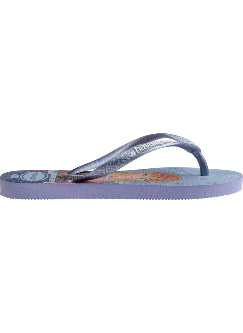 havaianas Blue Multicolor Women's Beach Slippers Kids Slim Princess