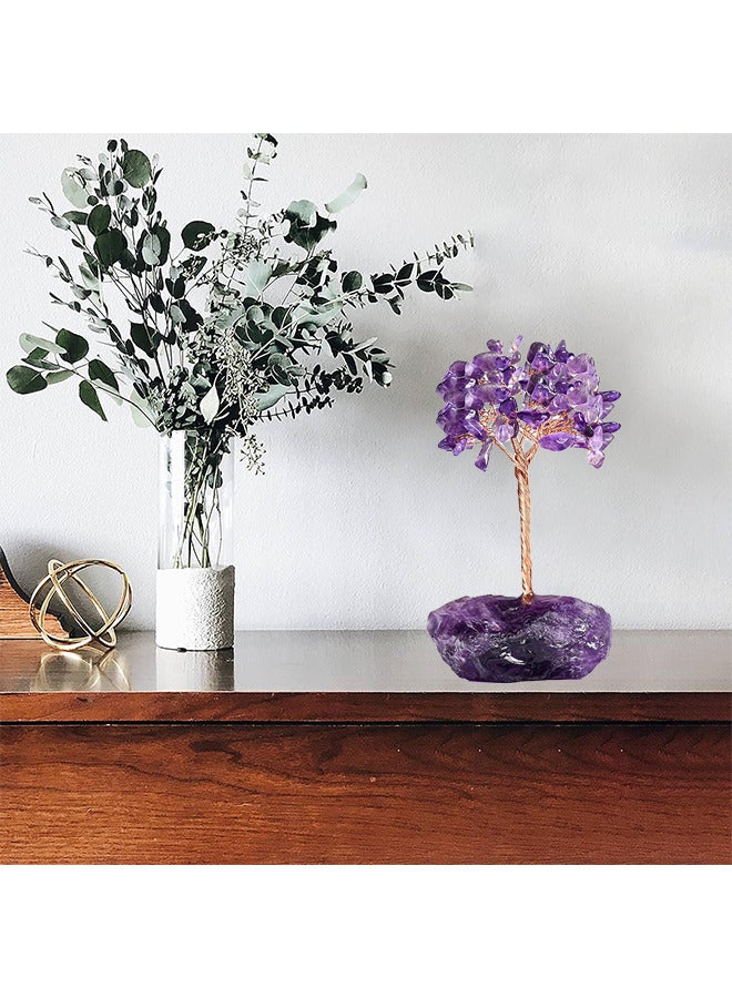 Generic Amethyst Crystal Tree of Life,Money Tree Decorations,Crystals and Healing Stones,Reiki Positive Energy Gemstones Tree,Purple Room Office Desk Feng Shui Tree Decor Meditation Gifts for Women  - Image 4