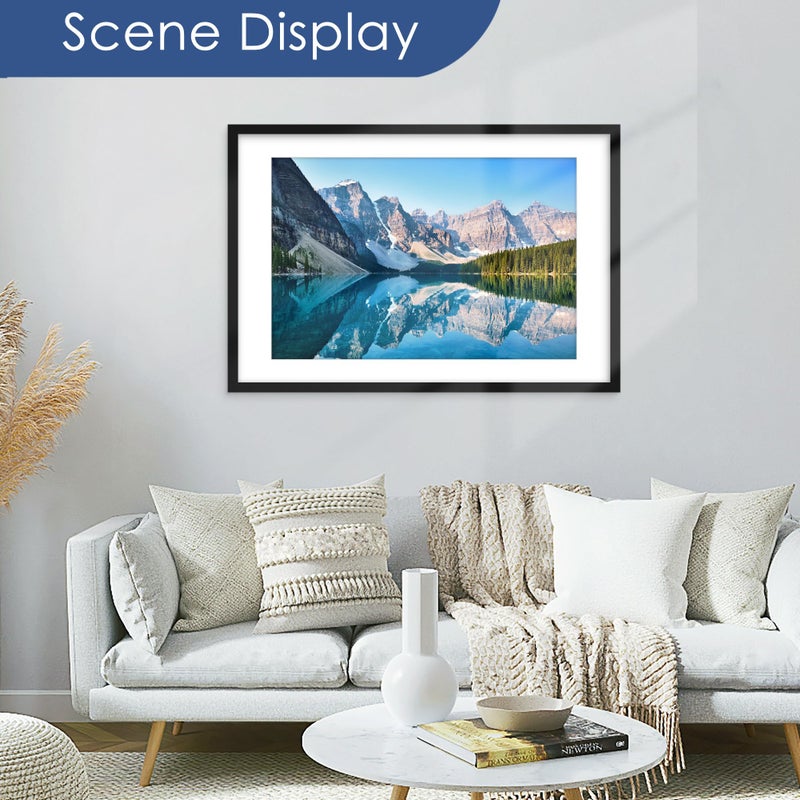 PEALSN 24x36 Poster Frame, Display Pictures 20 x 30 with Mat or 24 x 36 Without Mat, Poster Frames 24 x 36 inches for Wall Mounting Display, Black. - Image 2