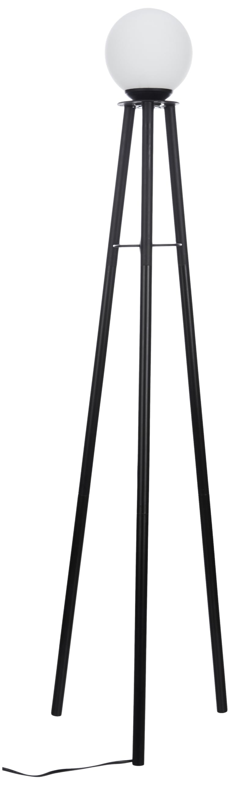 tu casa Modern Foldable Metal Tripod Floor Lamp - Sleek Standing Lamp for Living Room and Bedroom - Elegant Home Decor Lighting with Glass Shade - Perfect Corner Accent and Night Light - Image 3