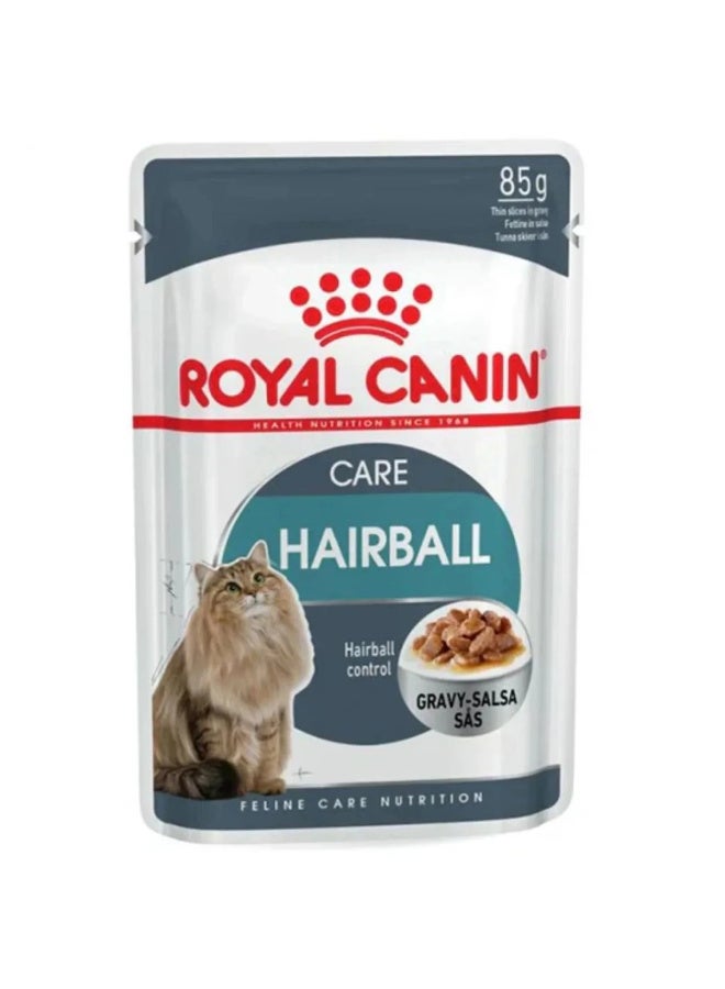 رويال كانين أكياس طعام رطب من رويال كانين للعناية بالقطط مع مرق كرات الشعر - ١٢ × ٨٥ جم - Image 5