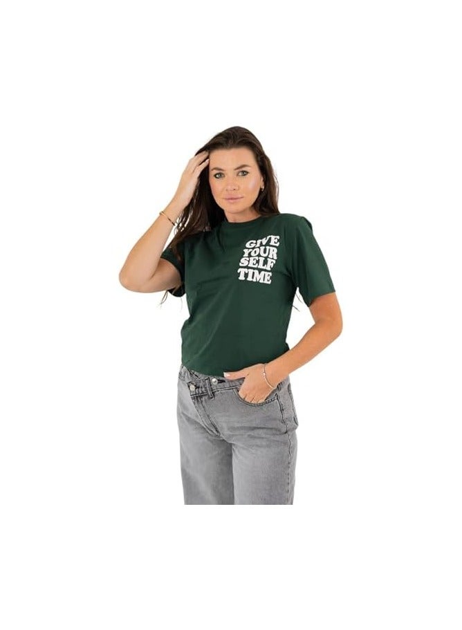 Mosca Women's Wear Give Yourself Printed Short Sleeve Cotton T-Shirt - Image 3