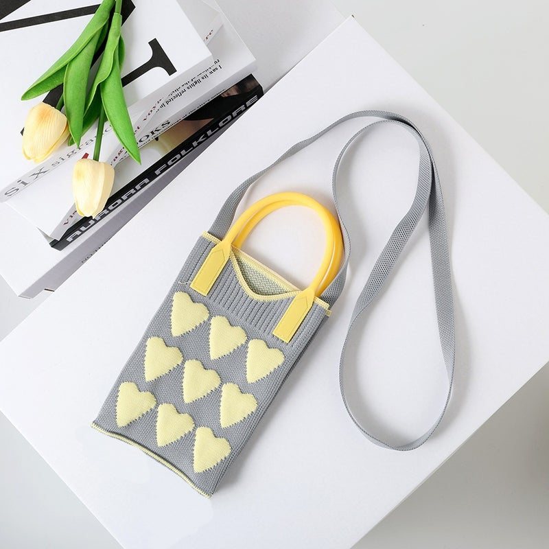 2025 Internet Popular Knitted Bag Flying Woven Bag Tote Bag Korean New Hand Bag Large Capacity Female Student Shopping Bag Factory - Image 3