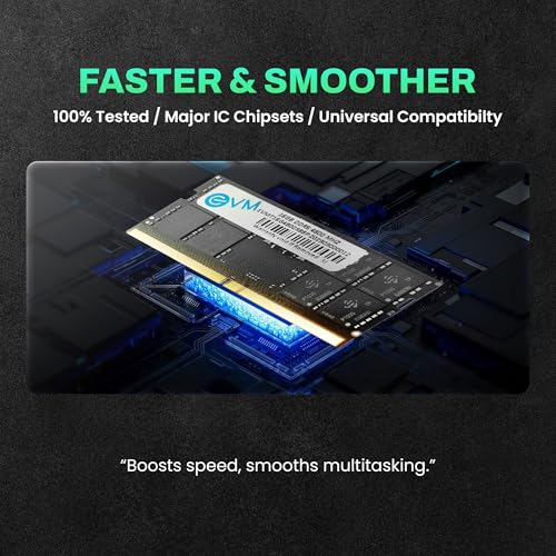 EVM 16GB DDR5 Laptop RAM Memory | 4800MHz | PC5-38400 | SO-DIMM | 262-Pin | CL19 | 1.1V Low Voltage | High Speed Performance | 10 Year Warranty (EVMT16G4800S88P) - Image 4