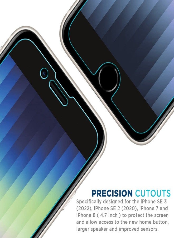 Tech Armor Matte Anti-Glare/Anti Fingerprint Film Screen Protector for Apple NEW iPhone SE 2022, 2020, and iPhone 7, 8 (4.7 Inch) 3 Pack - Image 4