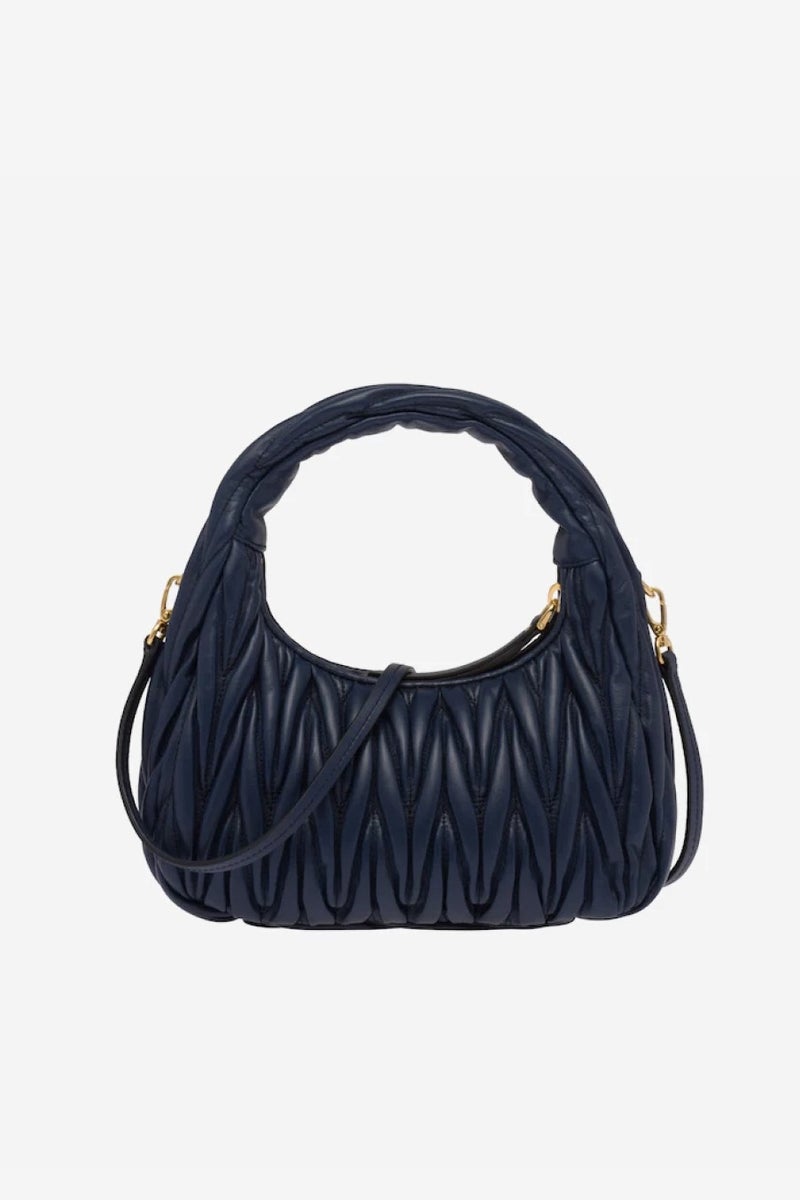 Miu Miu MIU Wander nappa leather hobo Shoulder Bag With Crossbody Strap Zip Closure  - Image 2