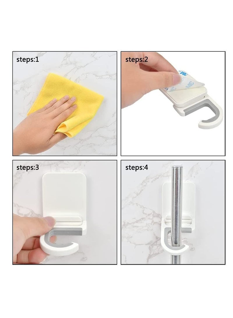 Y&D Broom Holder, Mop 3PCS Self Adhesive No Drilling Super Anti-Slip Dustpan Hanger for Home, Kitchen, Garden, Garage Storage, Organization Your Kitchen Wardro - Image 4