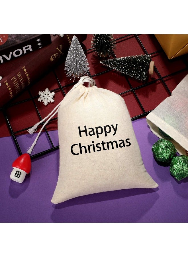 Tatuo 50 Pcs 6 x 8 Inches Muslin Bags Cotton Drawstring Bags Canvas Linen Bag Sachet Bag Reusable Empty Gift Pouch for Party Home Supplies - Image 4